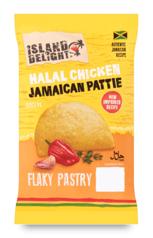 Pattie giamaicano di pollo halal