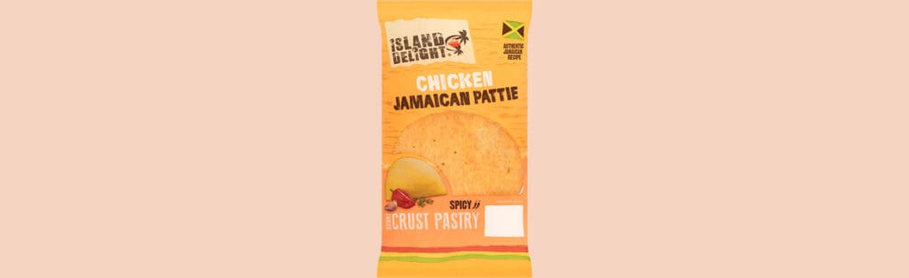 Array of Island Delight Jamaican patties showcasing variety